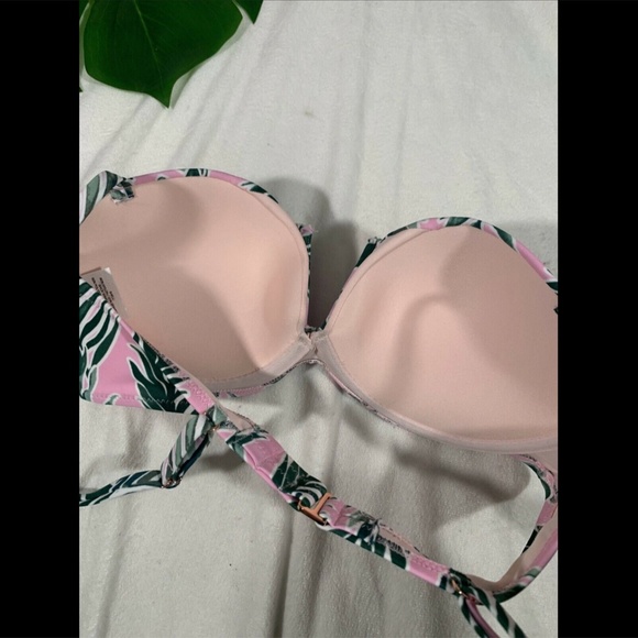 NWT $30 Shade & Shore Sun Tan Push Up V Wire Bandeau Bikini Top [SZ 34B‎ ] - Picture 10 of 13